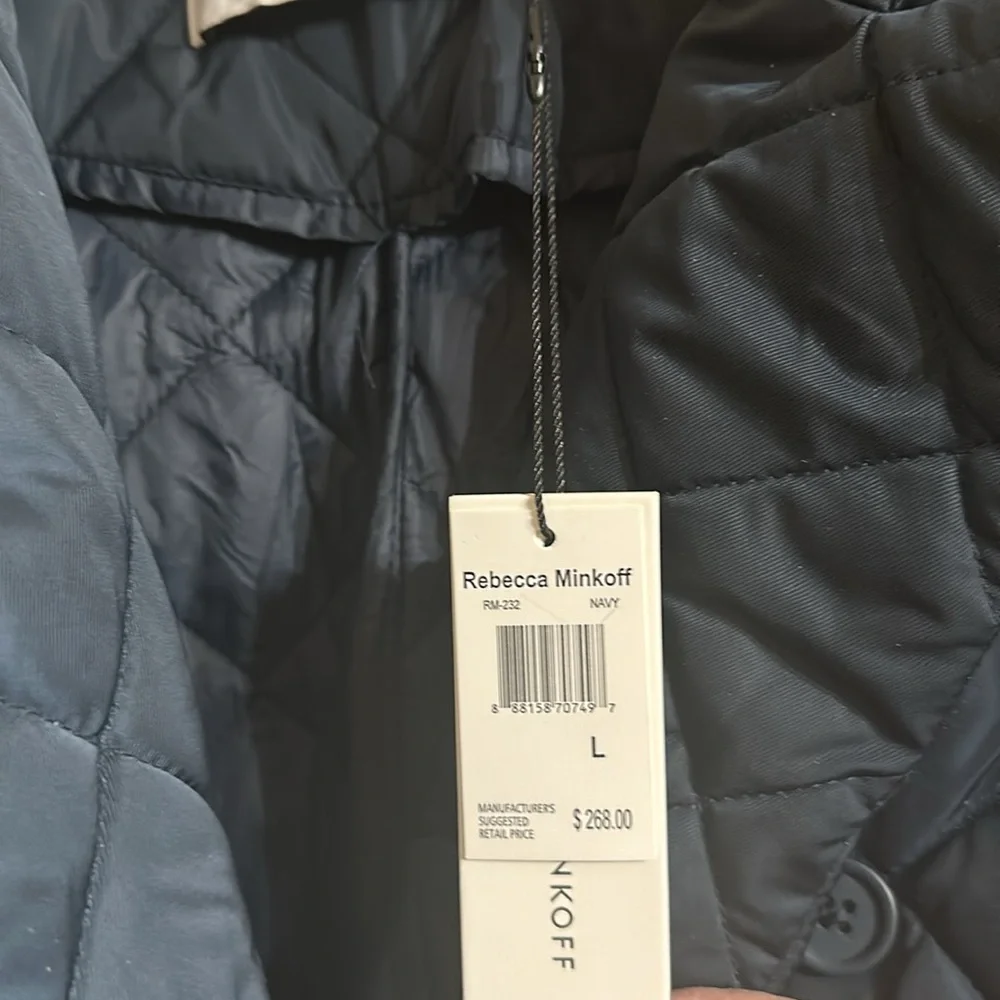 Rebecca Minkoff Black Quilted Coat - Picture 4 of 8